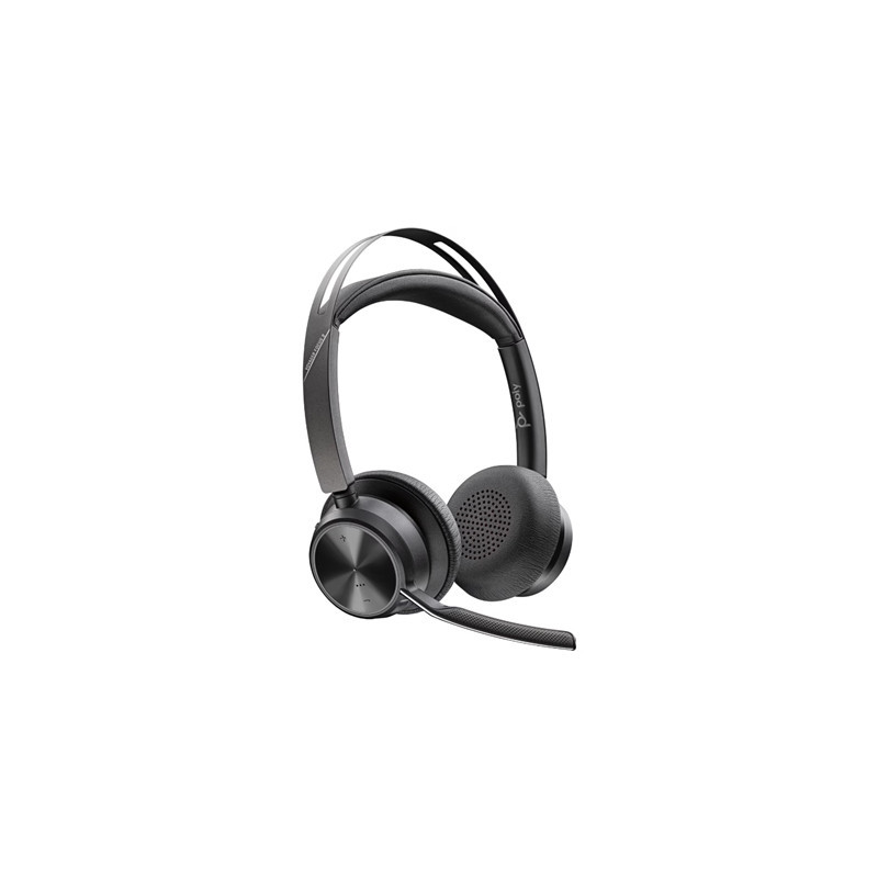 CUFFIE+MICROFONO POLY 77Y85AA VOYAGER FOCUS 2 BT5.1 DONGLE BT/USB-A CUSTODIA CERT.MICROSOFT TEAMS RICARICABILE 2Y