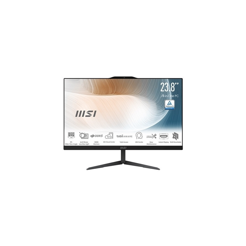 LCDPC MSI MODERN AM242 1M-1252XIT 23.8"IPS FHD AG MM BLACK CORE 5-120U 8GBDDR5 SSD512GB FREEDOS LAN WIFI BT HDMI DC 6
