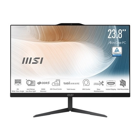 LCDPC MSI MODERN AM242 1M-1252XIT 23.8"IPS FHD AG MM BLACK CORE 5-120U 8GBDDR5 SSD512GB FREEDOS LAN WIFI BT HDMI DC 6