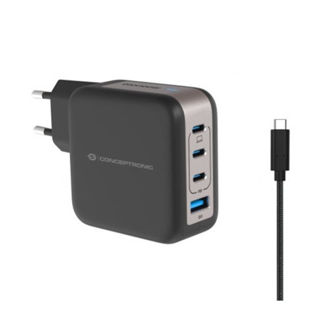 CARICATORE PD USB GAN CONCEPTRONIC ALTHEA18B NERO A 4P DA 100W