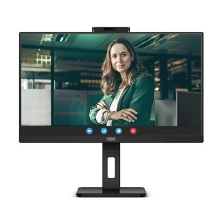 MONITOR AOC LCD IPS LED 27" WIDE FRAMELESS Q27P3CW 4MS MM QHD 1000:1 BLACK REG.ALT. PIVOT HDMI DP USB-C 4XUSB WEBCAM