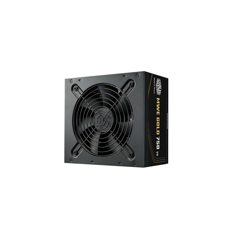 ALIMENTATORE ATX 750W COOLERMASTER MWE GOLD V3 MPE-7506-ACAG-BEU PFC-ATTIVO 80+ 240VAC NON MODULARE FAN120MM 140X150X86MM