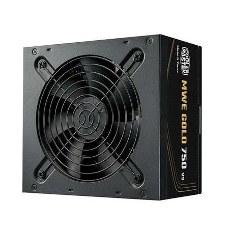 ALIMENTATORE ATX 750W COOLERMASTER MWE GOLD V3 MPE-7506-ACAG-BEU PFC-ATTIVO 80+ 240VAC NON MODULARE FAN120MM 140X150X86MM