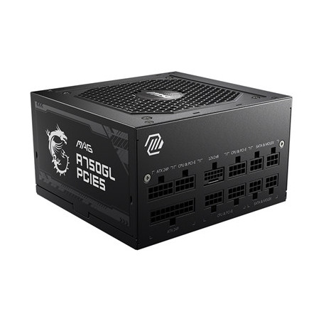 ALIMENTATORE ATX 750WATT MSI MAG A750GL PCIE5 80+GOLD MODULARE FAN120MM ACTIVE PFC