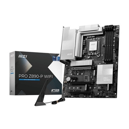 MB MSI PRO Z890-P WIFI LGA1851 4XDDR5DC-6400 1XHDMI 2XDP 1XPCIE5.0X16 4XM.2 4XSATA3 USB TYPE-C THUNDERBOLT 5GLAN WIFI 7 BT ATX