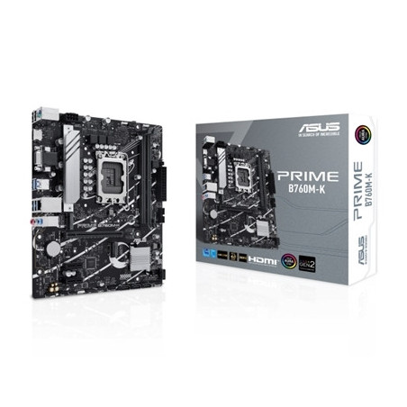 MB ASUS PRIME B760M-K B760 LGA1700 2XDDR5DC-8000O.C. 1XPCIE4.0X16 HDMI VGA 4XSATA3R M.2 USB3.2 MATX 90MB1FI0-M0EAY0