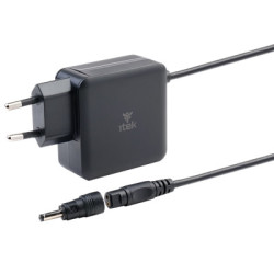 ALIMENTATORE UNIVERSALE ITEK ITNBAW65 PER NOTEBOOK - 65W, TECNOLOGIA GAN, SUPER SLIM, 8 CONNETTORI