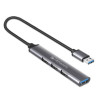 HUB USB3.0 4P ATLANTIS P014-UH313 1P USB3.0 +3P USB2.0 - MINI ALLUMINIO